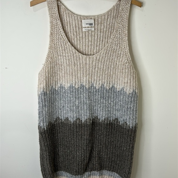 WILFRED FREE Karolin Knit Colorblock Sleeveless Knit Sweater Tunic Size Small - Picture 12 of 13